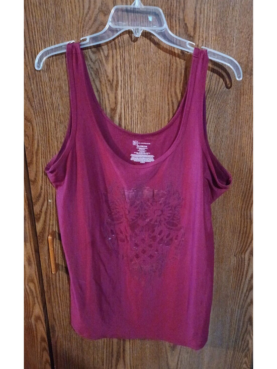 No Boundaries Tops - Juniors No Boundaries Burgundy Tank Top Size XXXL (19)